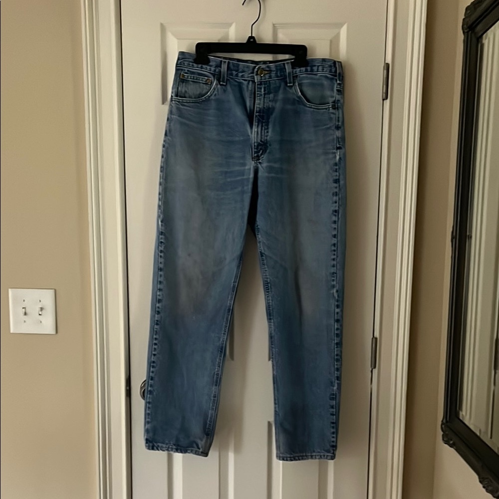 Carhartt Blue Straight-Leg Jeans Classic Denim